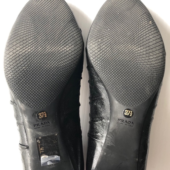 Prada Leather Black heels pumps 37.5 - Picture 7 of 8